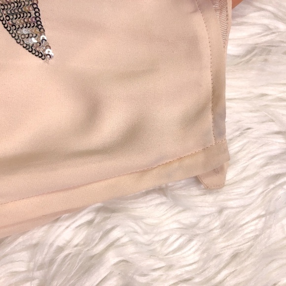 H&M Nude Silver Sequins Skirt - Picture 5 of 7